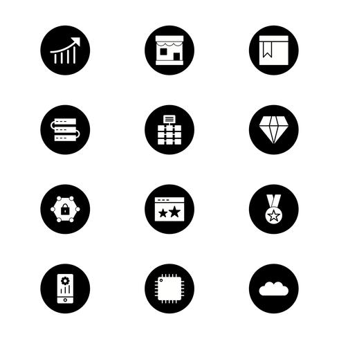 Conjunto de vetor SEO Search Engine Optimization Icons