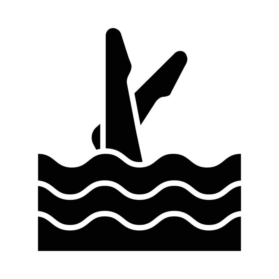 sincronizado natação vetor glifo ícone para pessoal e comercial usar.