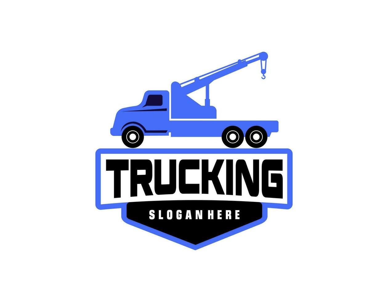 reboque caminhão serviço logotipo vetor para transporte empresa. pesado equipamento modelo vetor ilustração para seu marca.