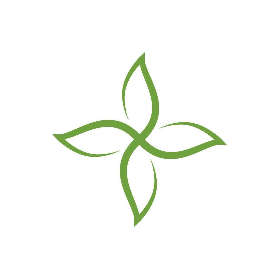 logotipos da ecologia de folhas verdes vetor