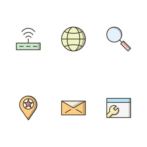 Conjunto de vetor SEO Search Engine Optimization Icons