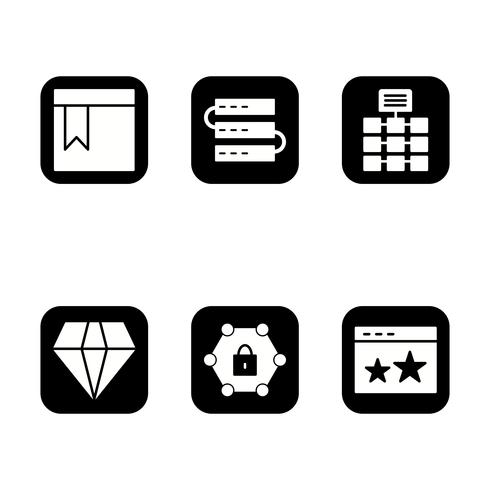 Conjunto de vetor SEO Search Engine Optimization Icons