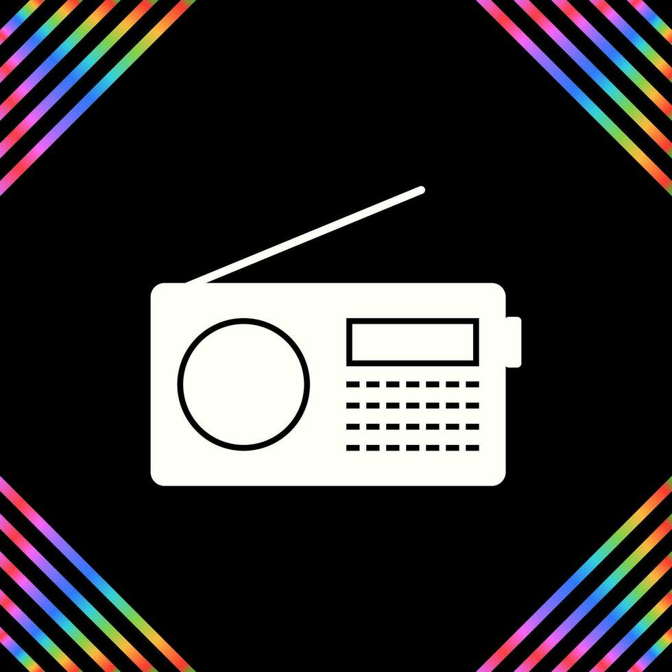 ícone de vetor de conjunto de rádio
