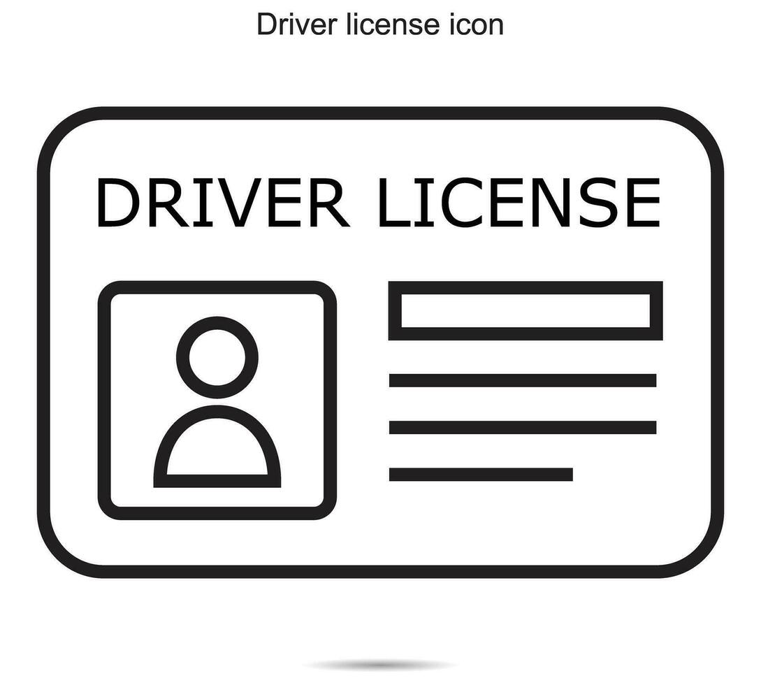 motorista licença ícone, vetor ilustração.