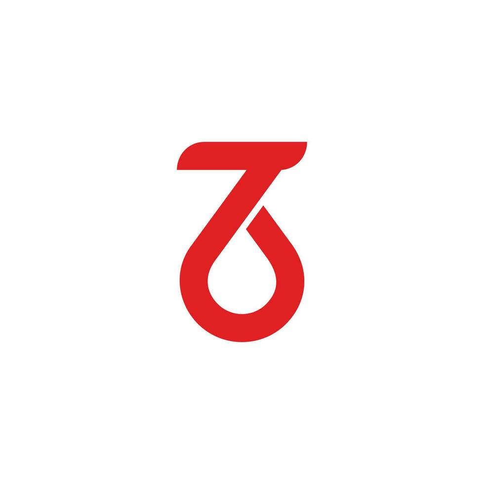 número 76 simples geométrico logotipo vetor