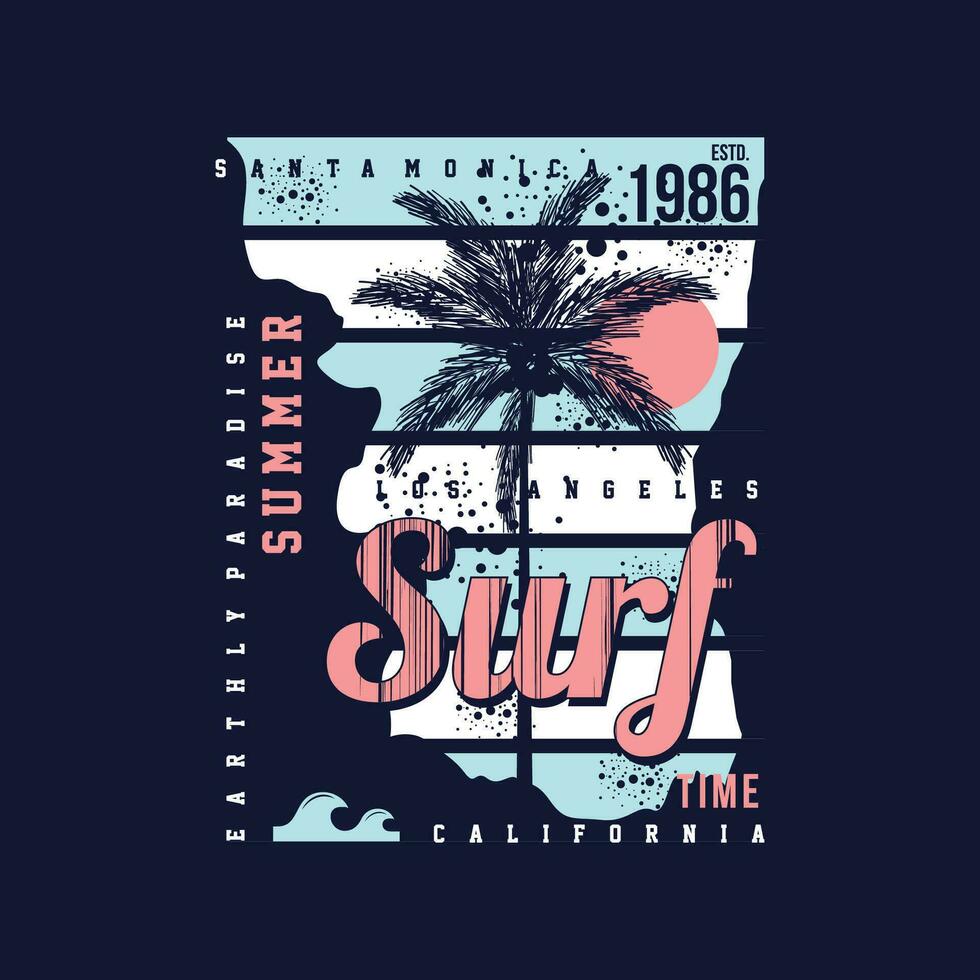 surfar Tempo de praia tema gráficos projeto, surfar tipografia, t camisa vetores, verão aventura vetor