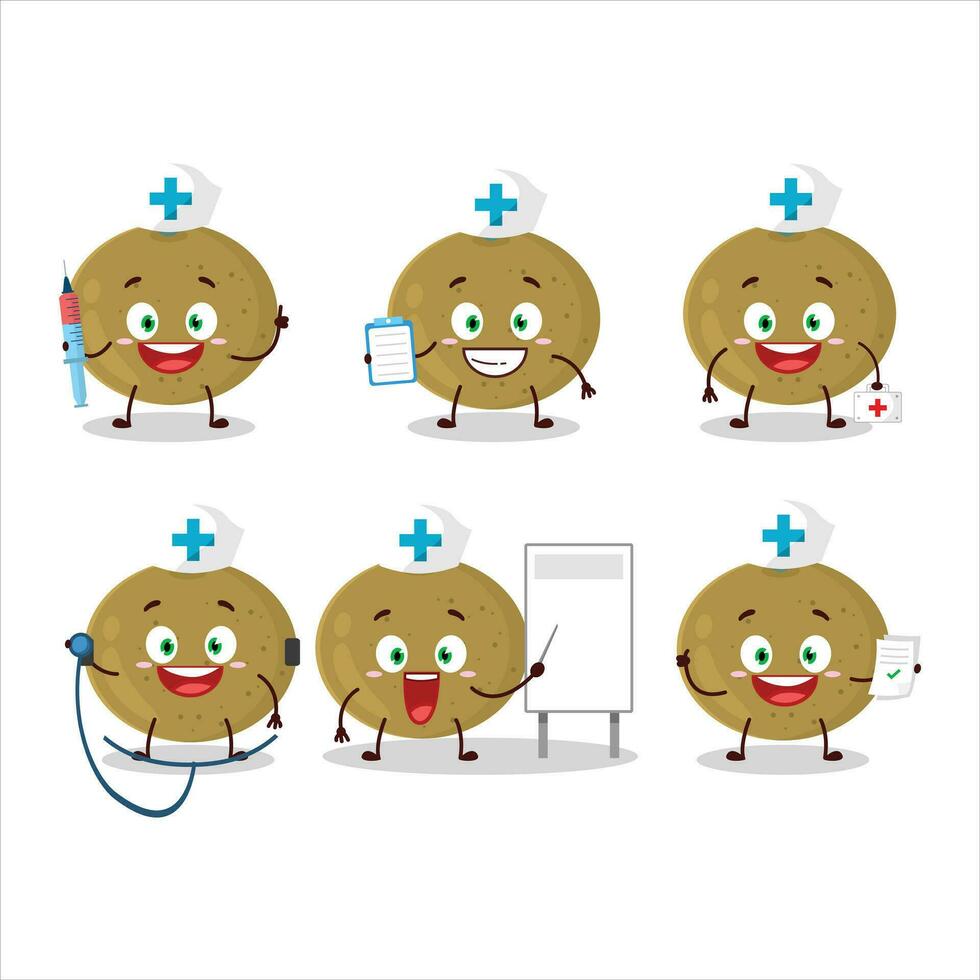 médico profissão emoticon com Ceilão groselha desenho animado personagem vetor