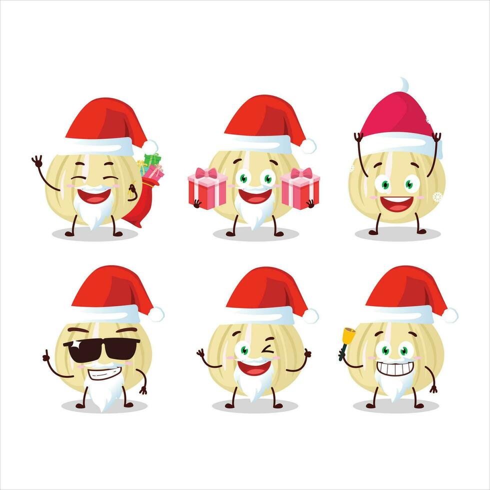 santa claus emoticons com Novo alho desenho animado personagem vetor