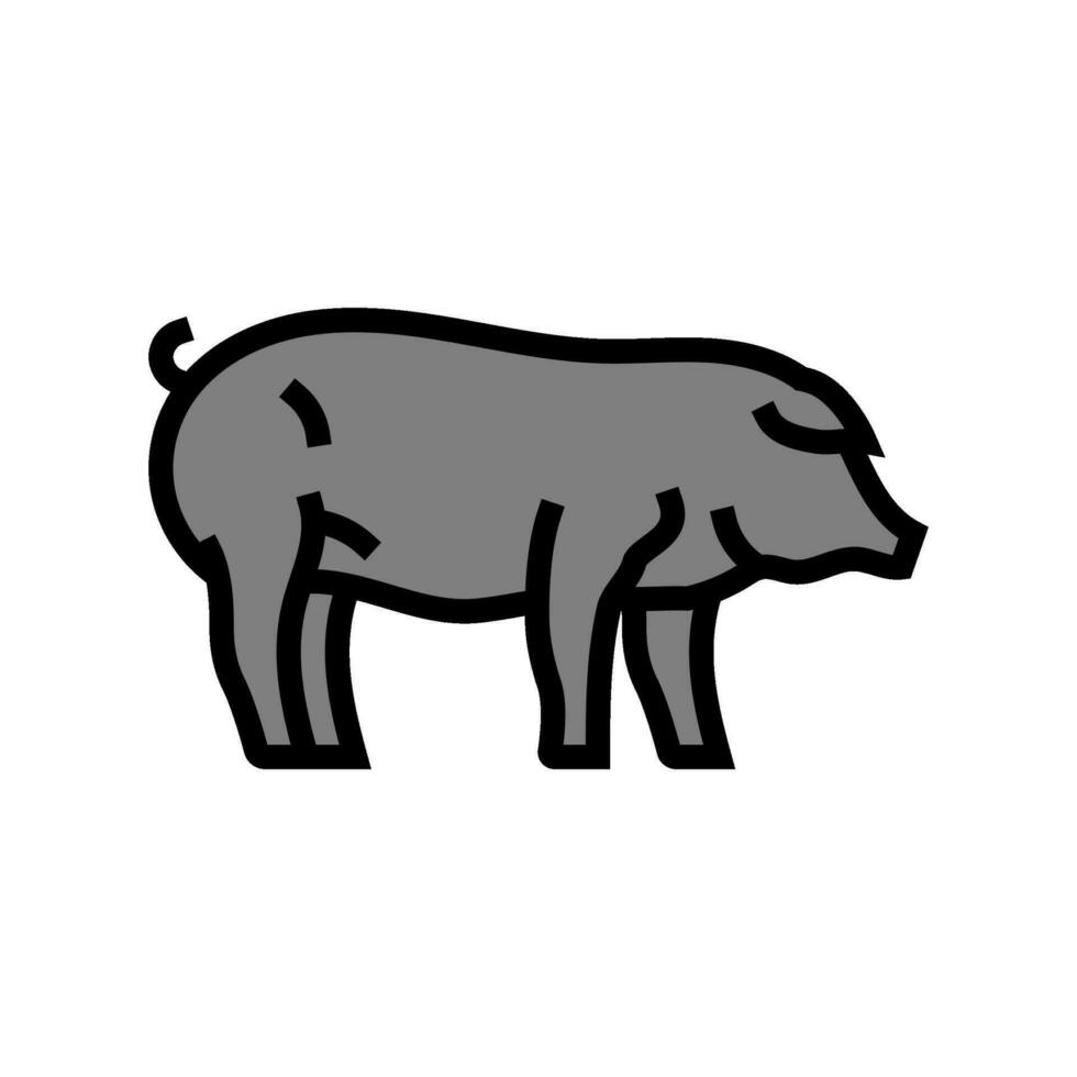 ibérico porco procriar cor ícone vetor ilustração