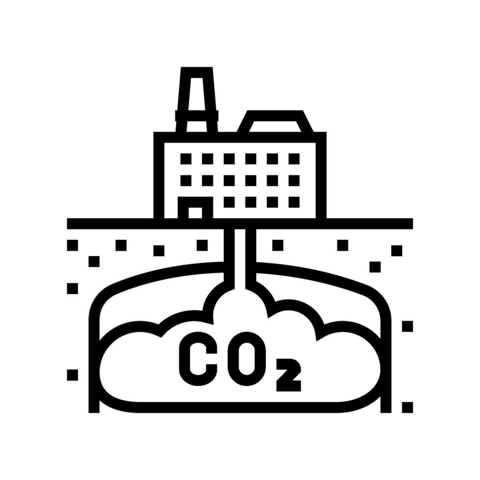 carbono capturar de Meio Ambiente linha ícone vetor ilustração
