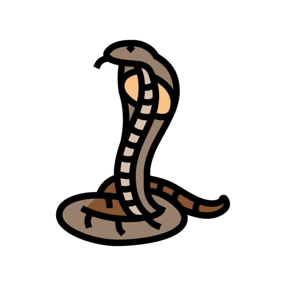 cobra animal serpente cor ícone vetor ilustração