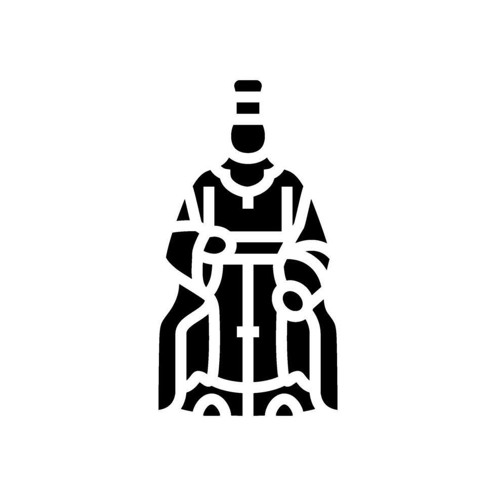 taoísta divindade taoísmo glifo ícone vetor ilustração