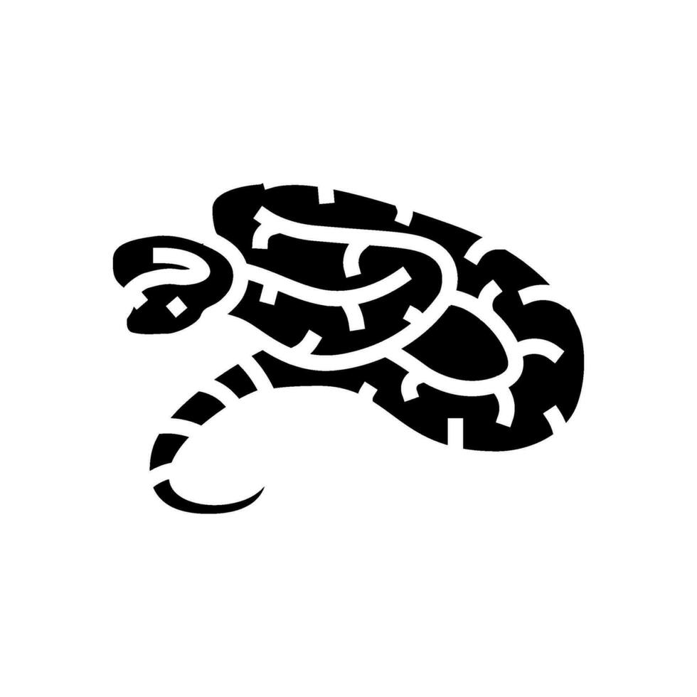 boa constritor animal serpente glifo ícone vetor ilustração