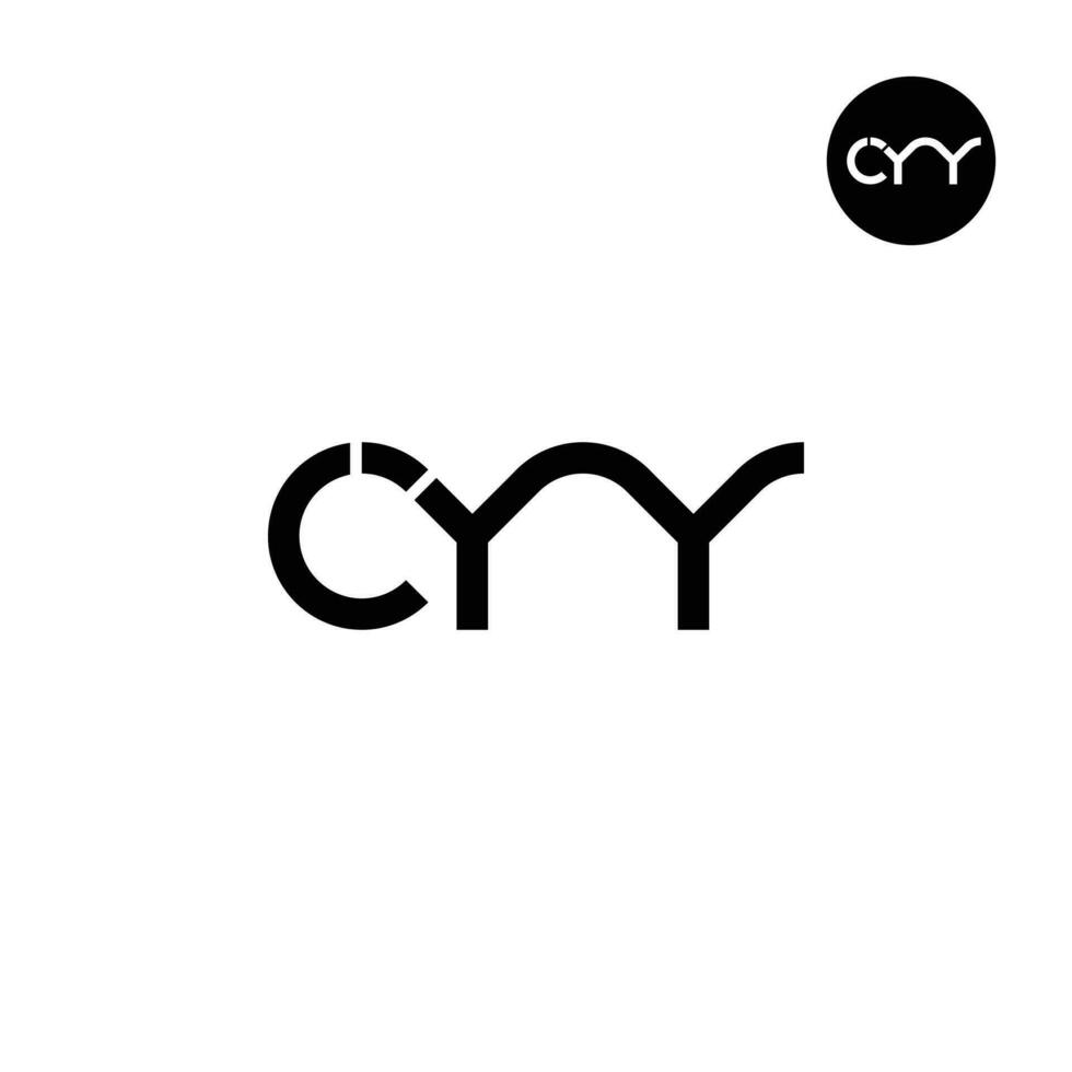 carta cyy monograma logotipo Projeto vetor