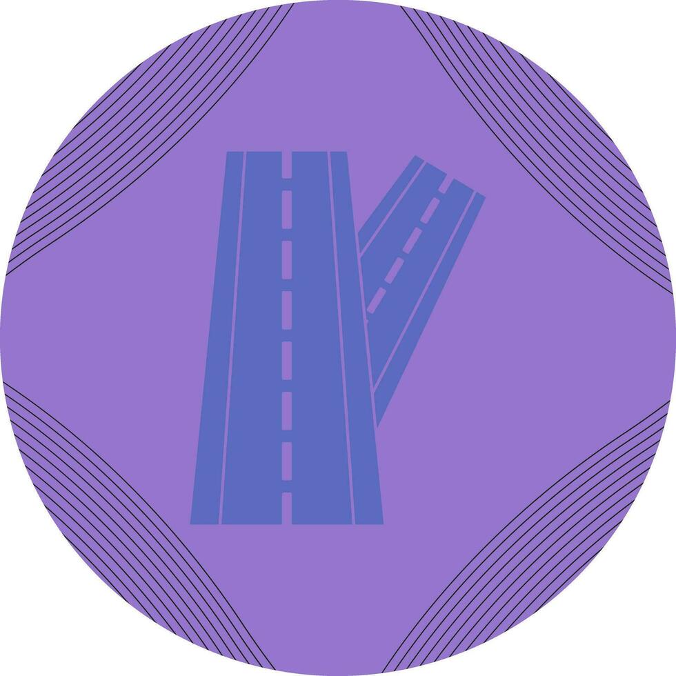 ícone de vetor de estrada ligada