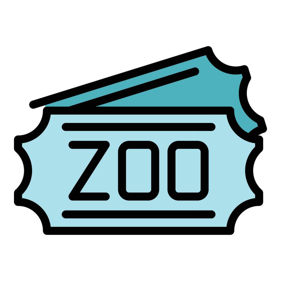 jardim zoológico cupom ícone vetor plano