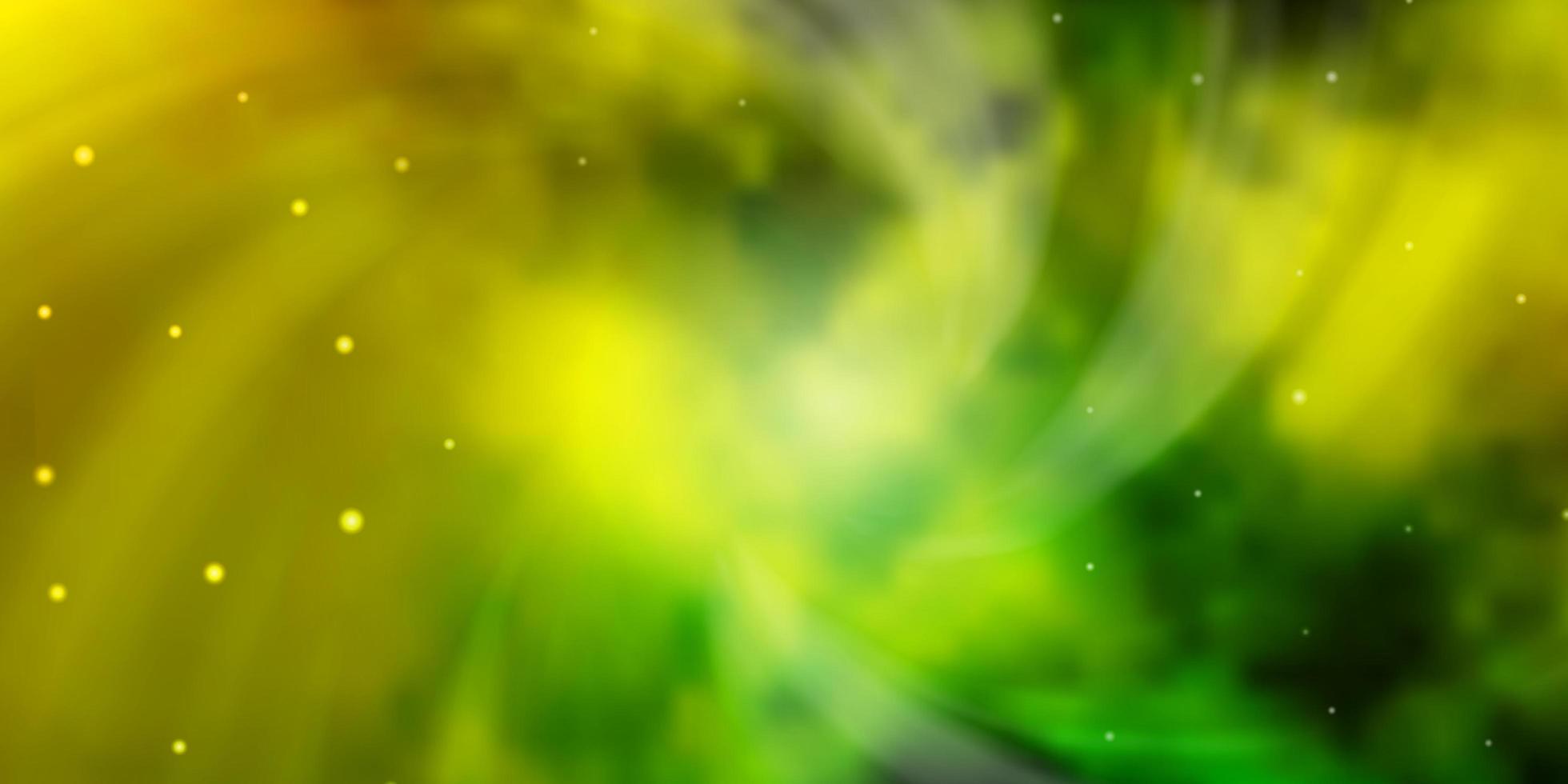 modelo de vetor verde e amarelo claro com estrelas de néon. ilustração colorida em estilo abstrato com estrelas gradientes. tema para telefones celulares.