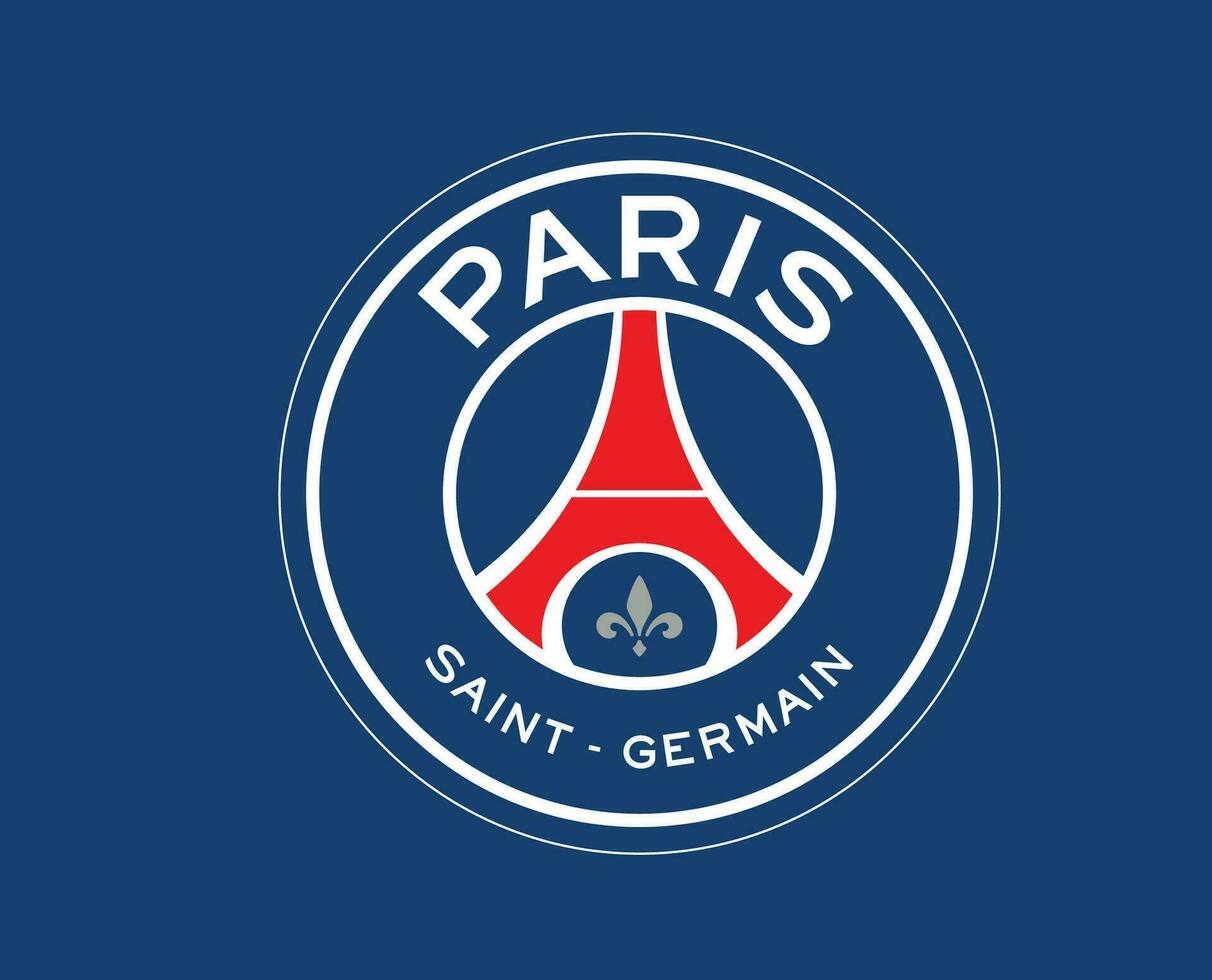 Paris santo alemão clube logotipo símbolo ligue 1 futebol francês abstrato Projeto vetor ilustração com azul fundo