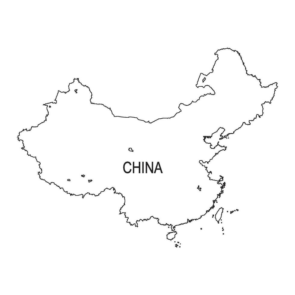 China mapa ícone vetor