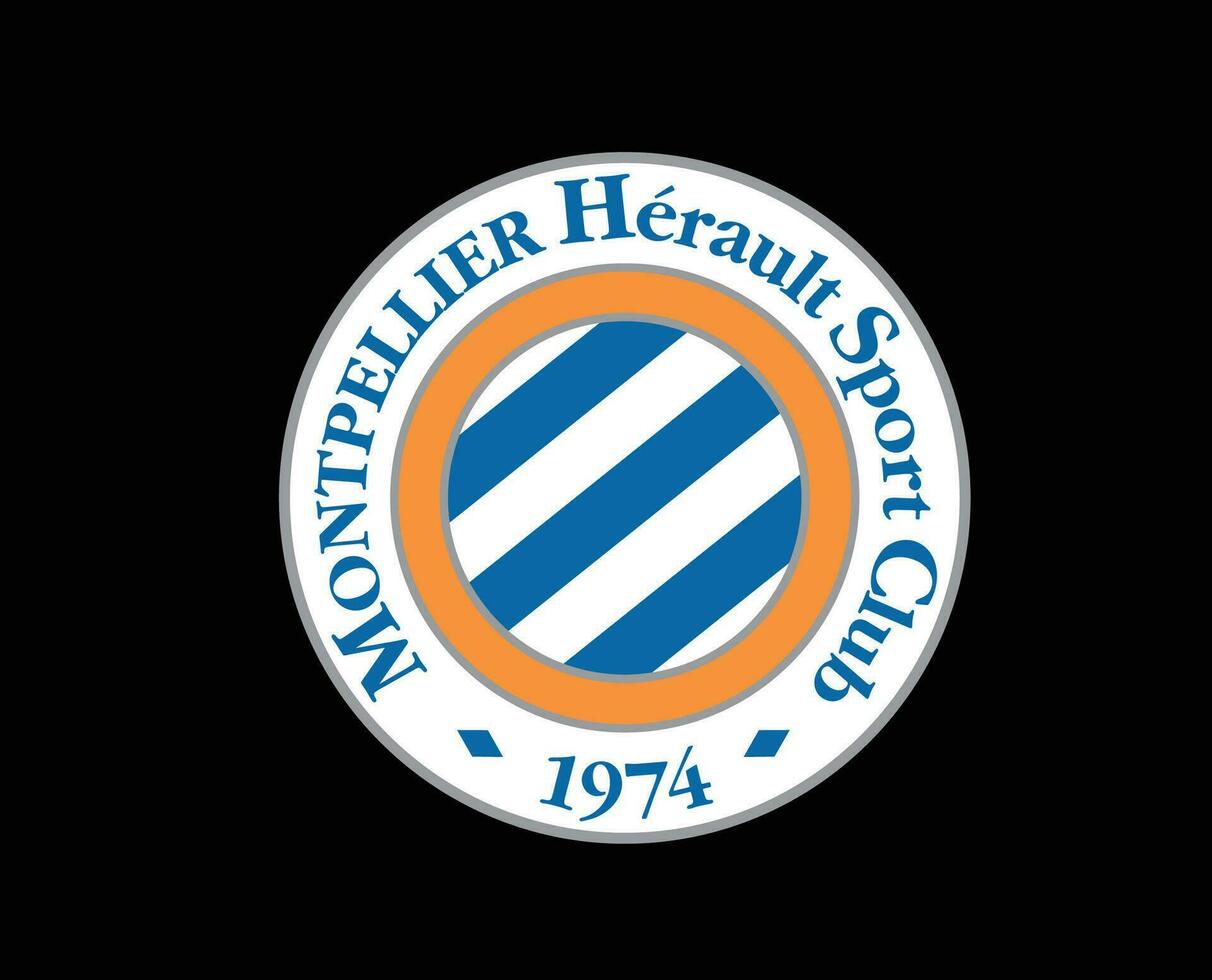 Montpellier clube logotipo símbolo ligue 1 futebol francês abstrato Projeto vetor ilustração com Preto fundo