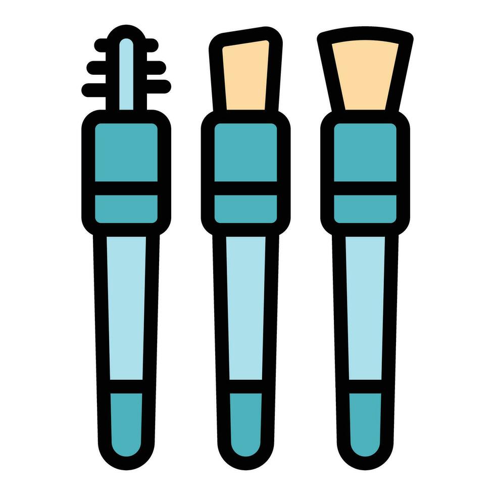 Cosmético escova ícone vetor plano