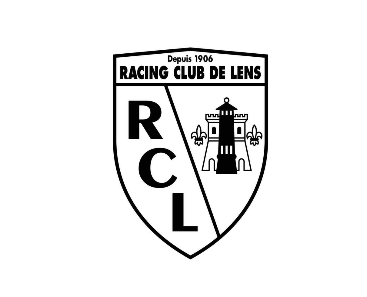 lente clube símbolo logotipo Preto ligue 1 futebol francês abstrato Projeto vetor ilustração