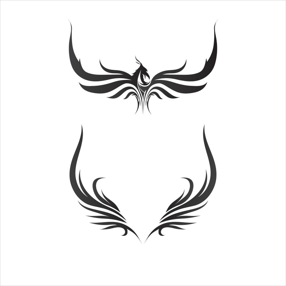 modelo de logotipo falcão vetor asas de pássaro definir logotipo e ícone