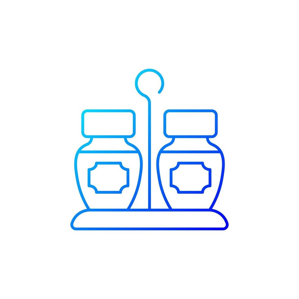 condimentos definir ícone de vetor linear gradiente