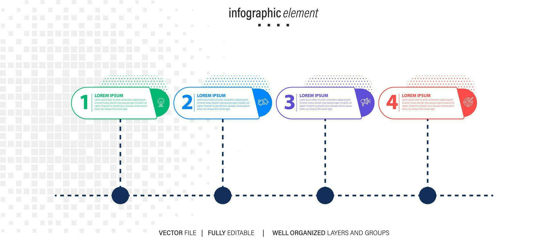 conjunto do infográfico elementos dados visualização vetor Projeto modelo. pode estar usava para passos, opções, o negócio processo, fluxo de trabalho, diagrama, fluxograma conceito, Linha do tempo, marketing ícones, informação gráficos.