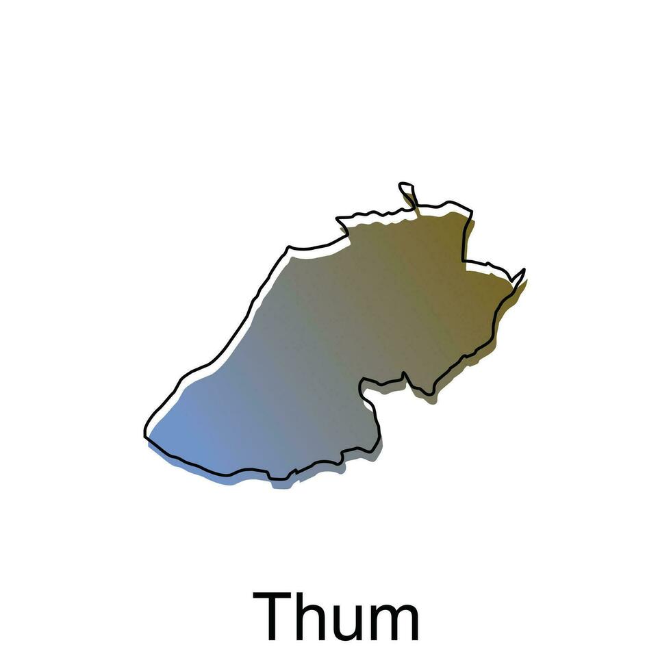 mapa do thum moderno contorno, Alto detalhado vetor ilustração vetor Projeto modelo, adequado para seu companhia