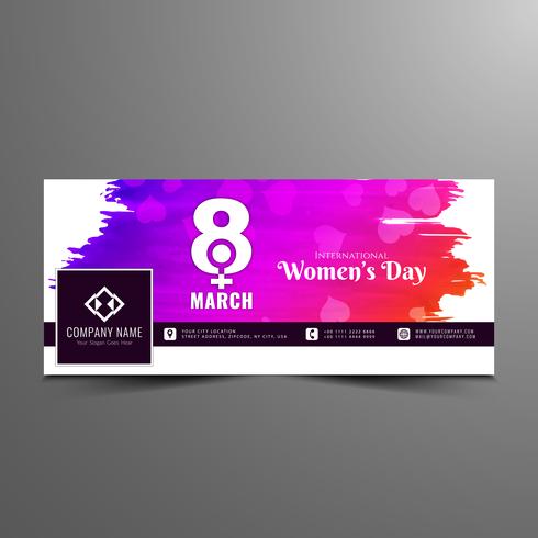 Modelo de banner do facebook moderno abstrato feminino vetor