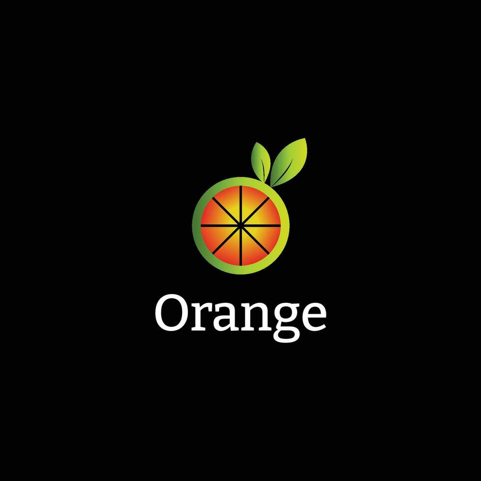 fresco fruta logotipo Projeto modelo dentro uma vetor formato laranja logotipo