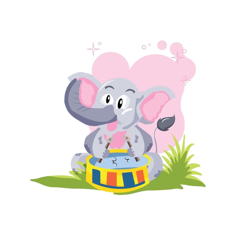 elefante bebê fofo vetor