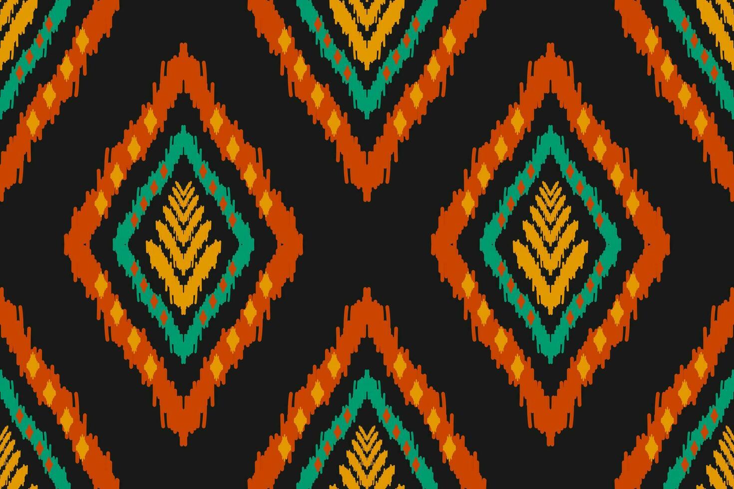 padrão sem emenda de ikat étnico em tribal. estilo americano, mexicano. impressão de ornamento geométrico asteca. vetor