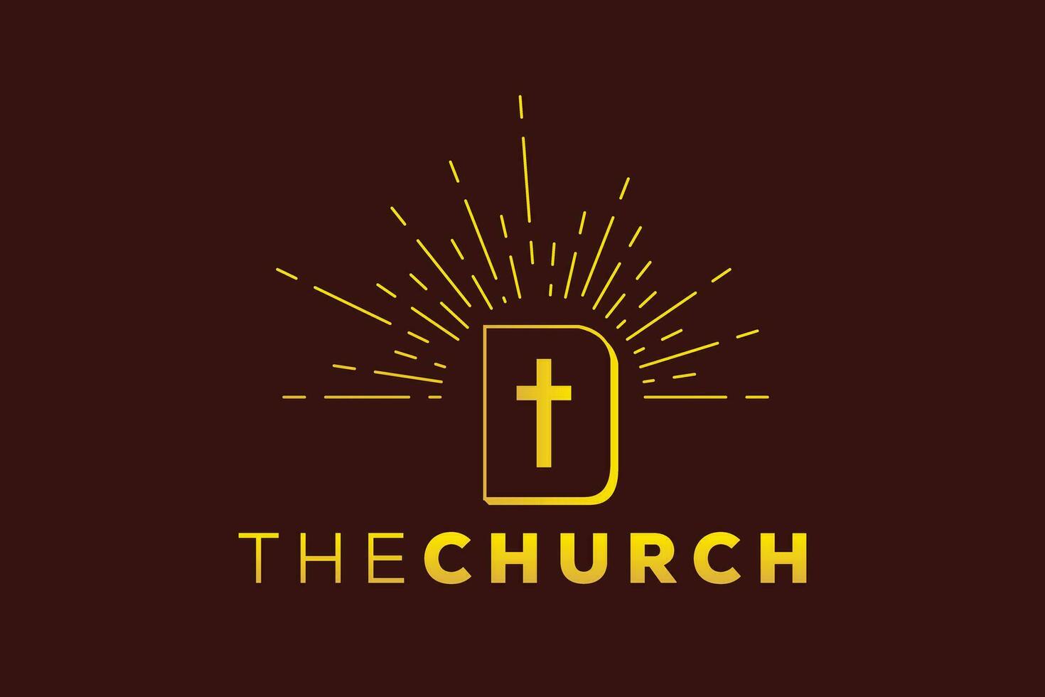 na moda e profissional carta d Igreja placa cristão e pacífico vetor logotipo Projeto