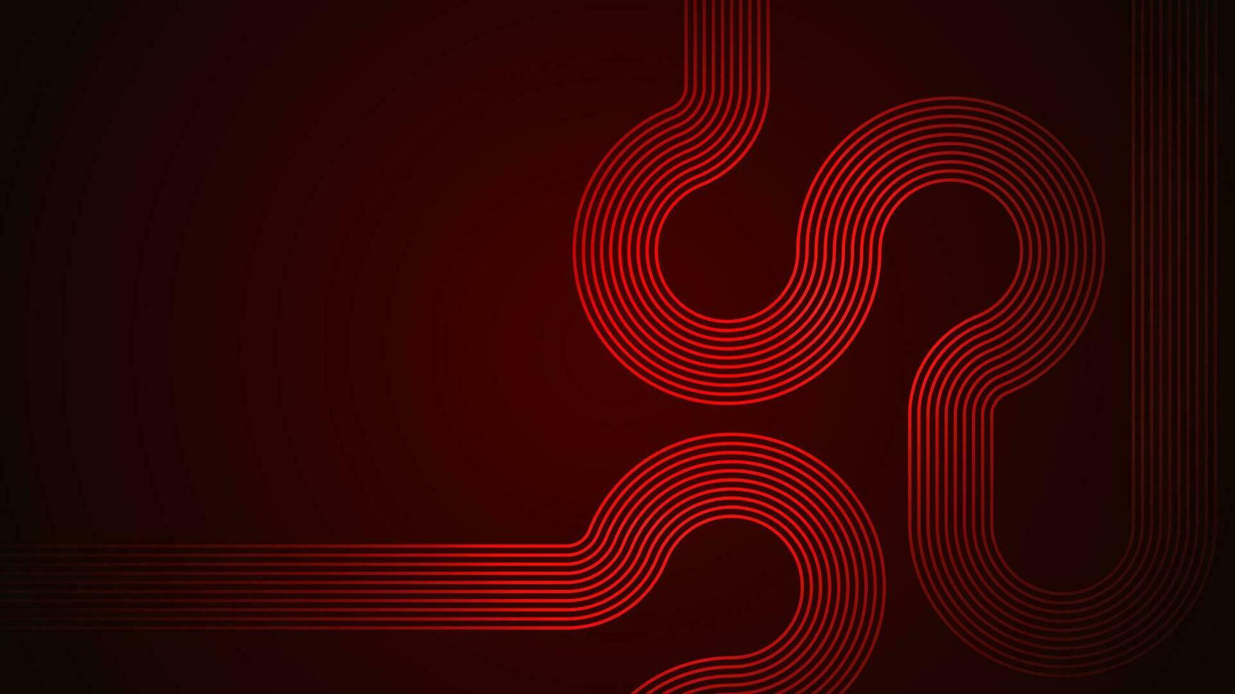 Sombrio vermelho abstrato fundo com serpentina estilo linhas Como a a Principal componente. vetor