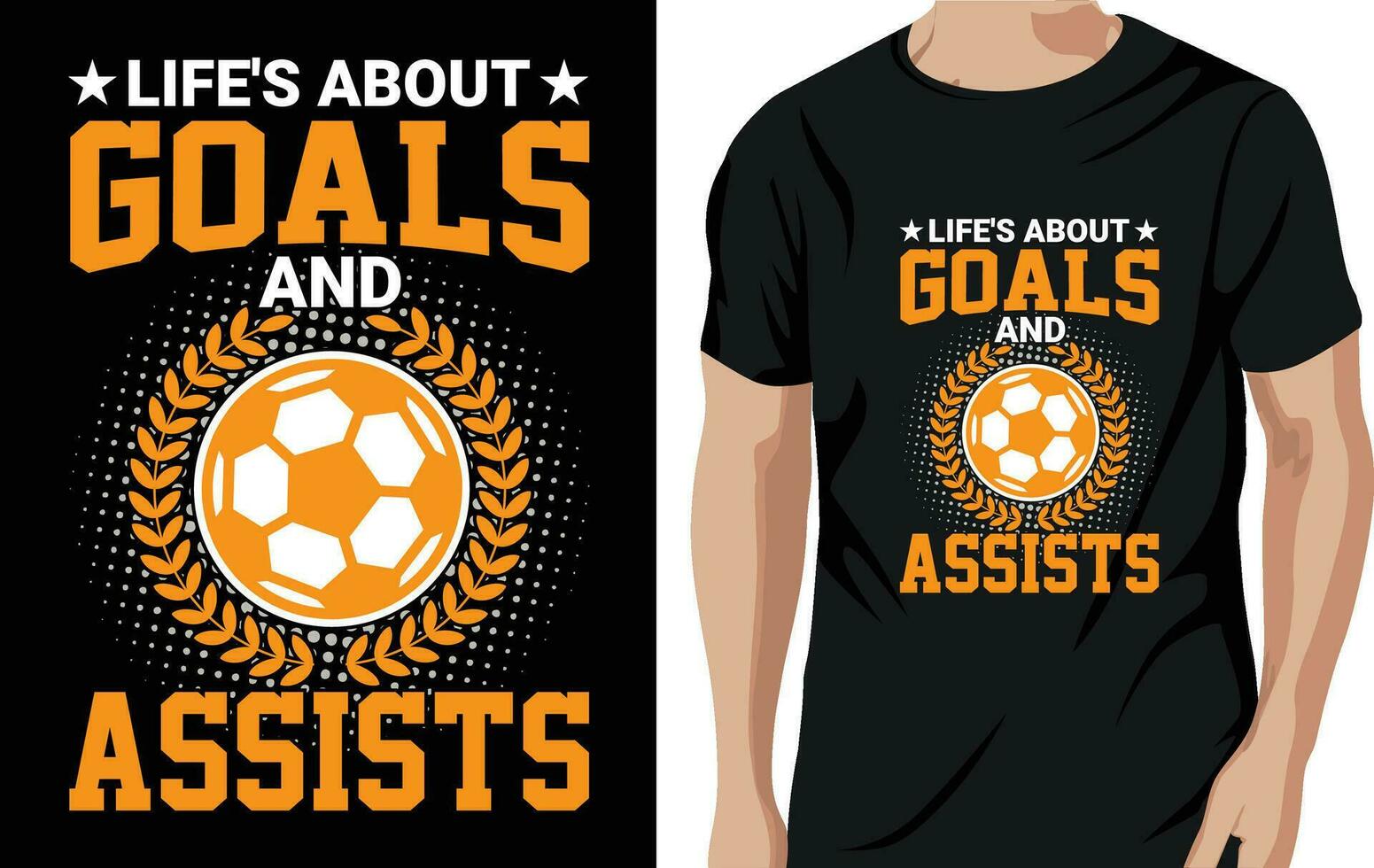 da vida sobre metas e assistências futebol citações t camisa vetor poster ou modelo