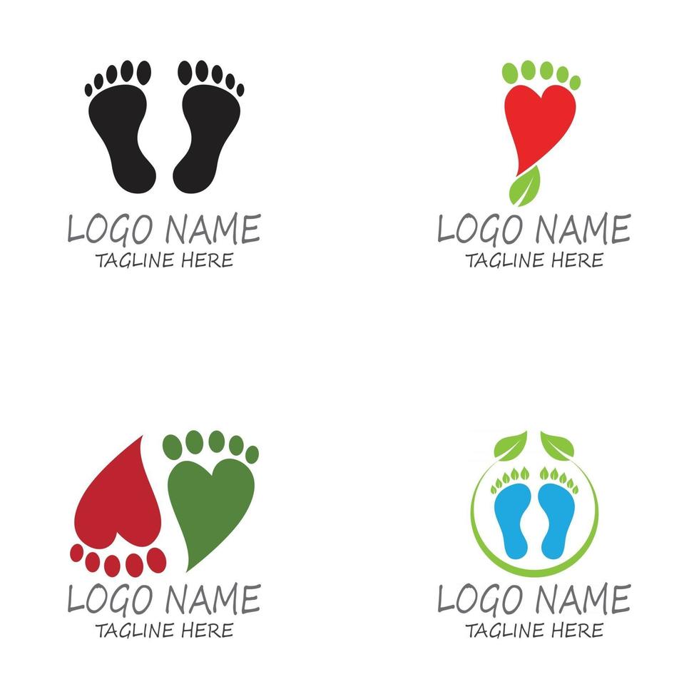 foot logo template vector design