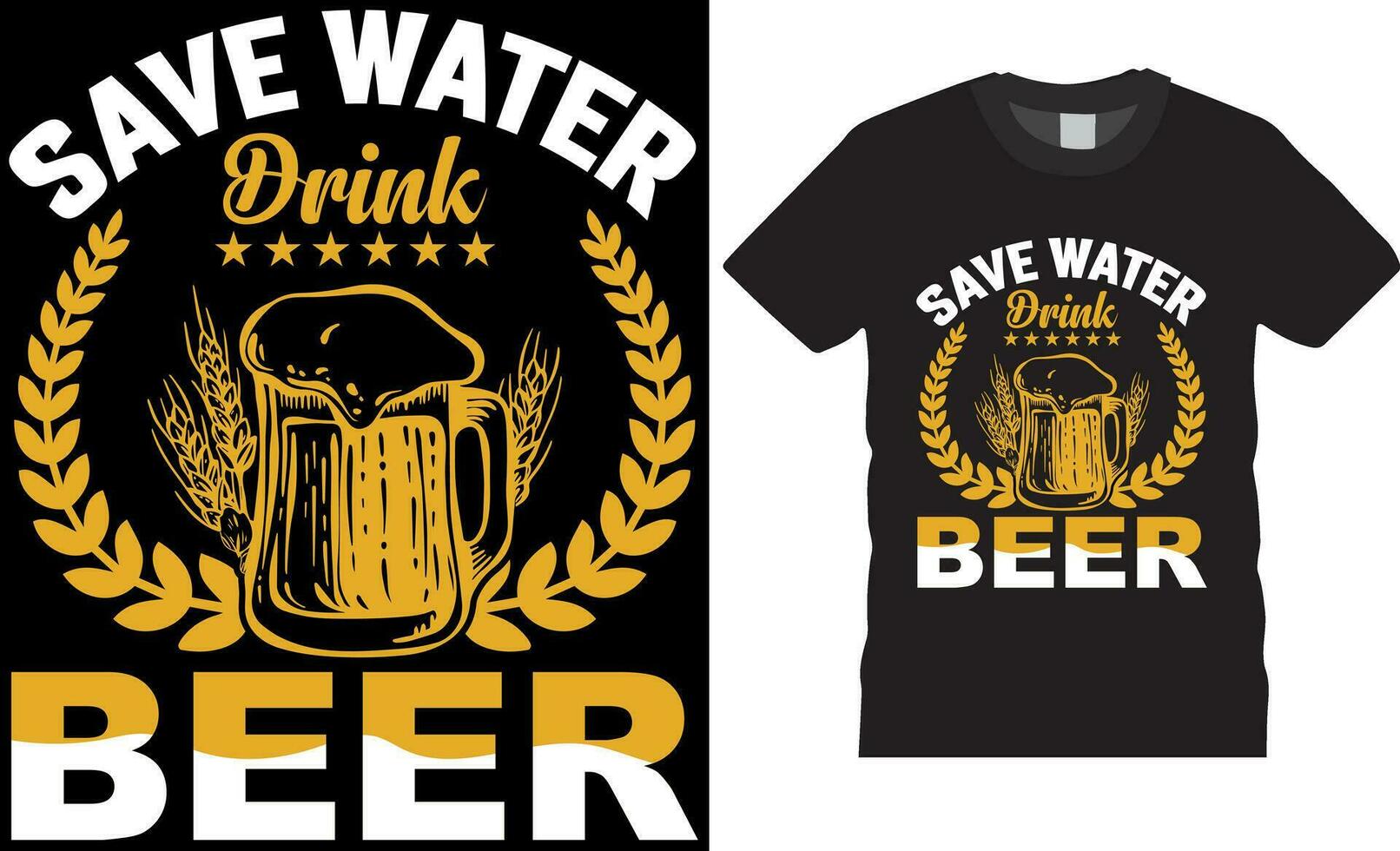 Salve  água beber Cerveja engraçado oktoberfest vetor gráfico t camisa Projeto