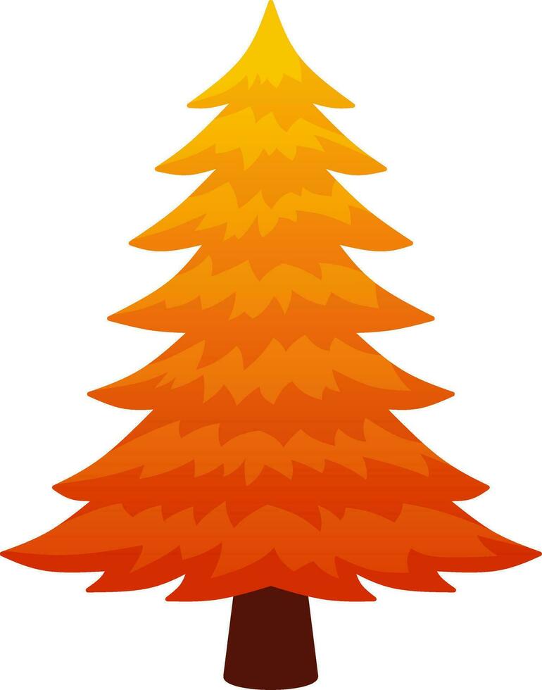 outono pinho vetor ilustração. outono estação pinho ícone com gradiente cor. outono estação pinho árvore para outono ícone, sinal, símbolo ou decoração. Natal árvore dentro outono para Projeto floresta e plantar