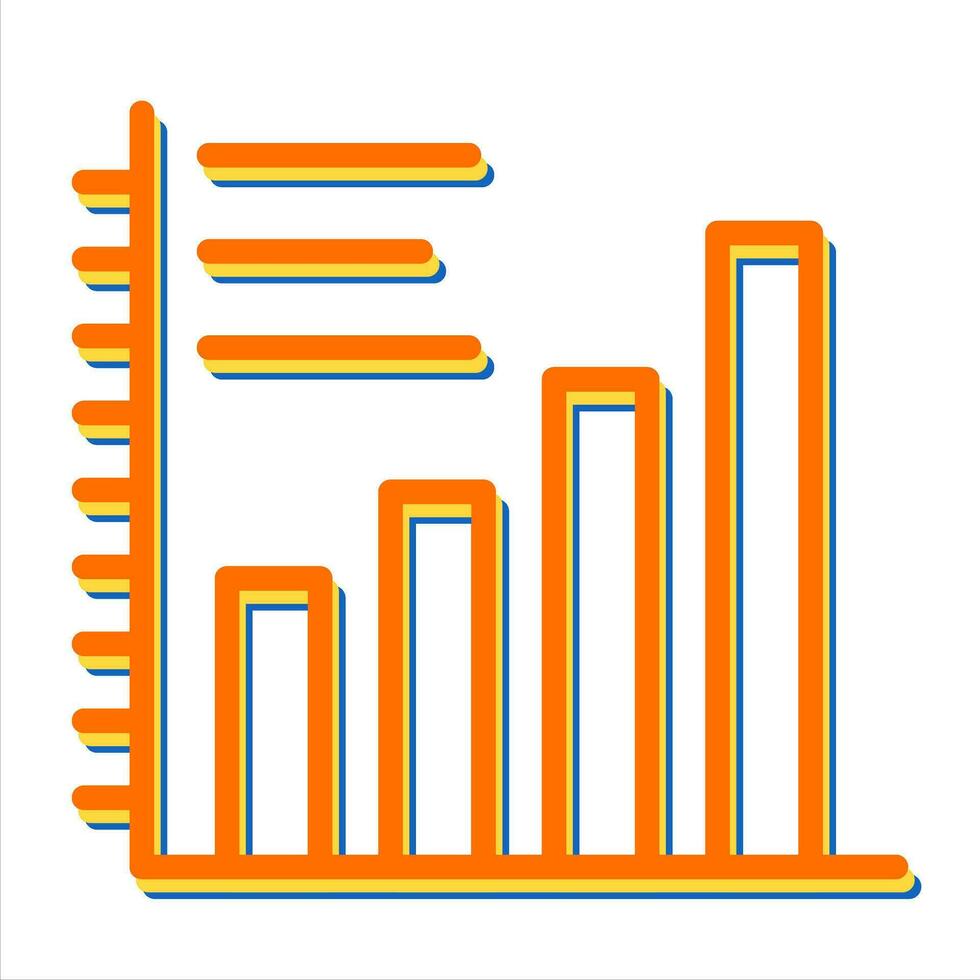 ícone de vetor de gráfico de barras