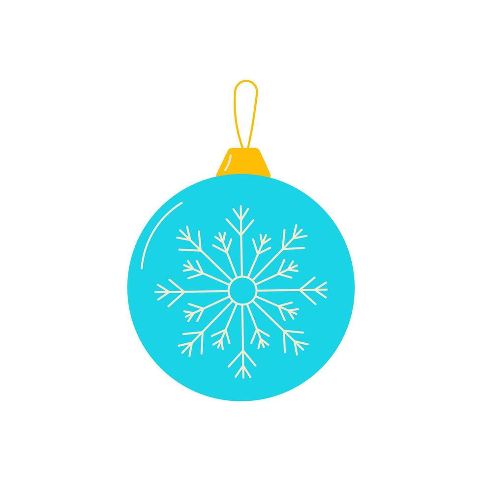 Natal brinquedo bola volta árvore decoração ícone vetor