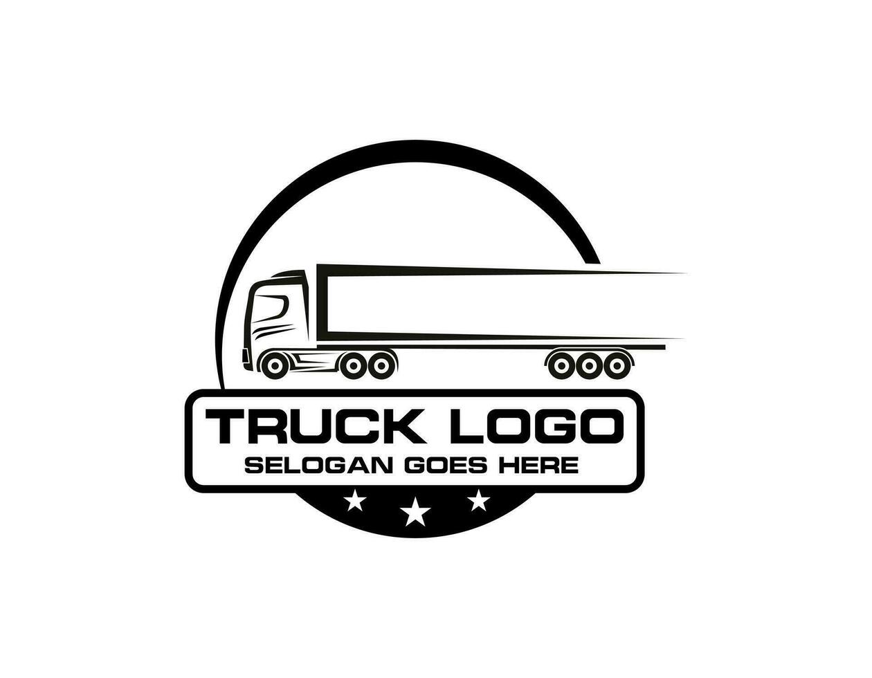 modelo de logotipo de caminhão vetor