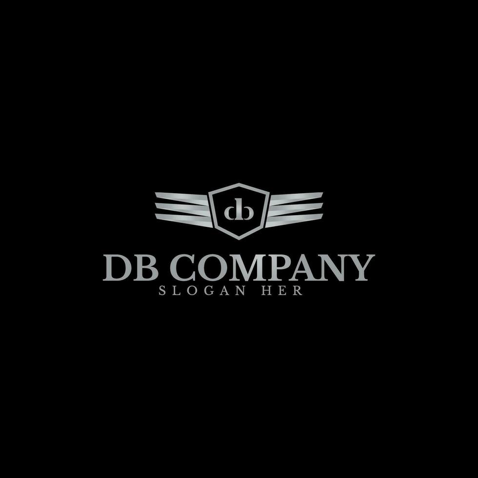 automotivo db carta logotipo. simples e moderno. vetor