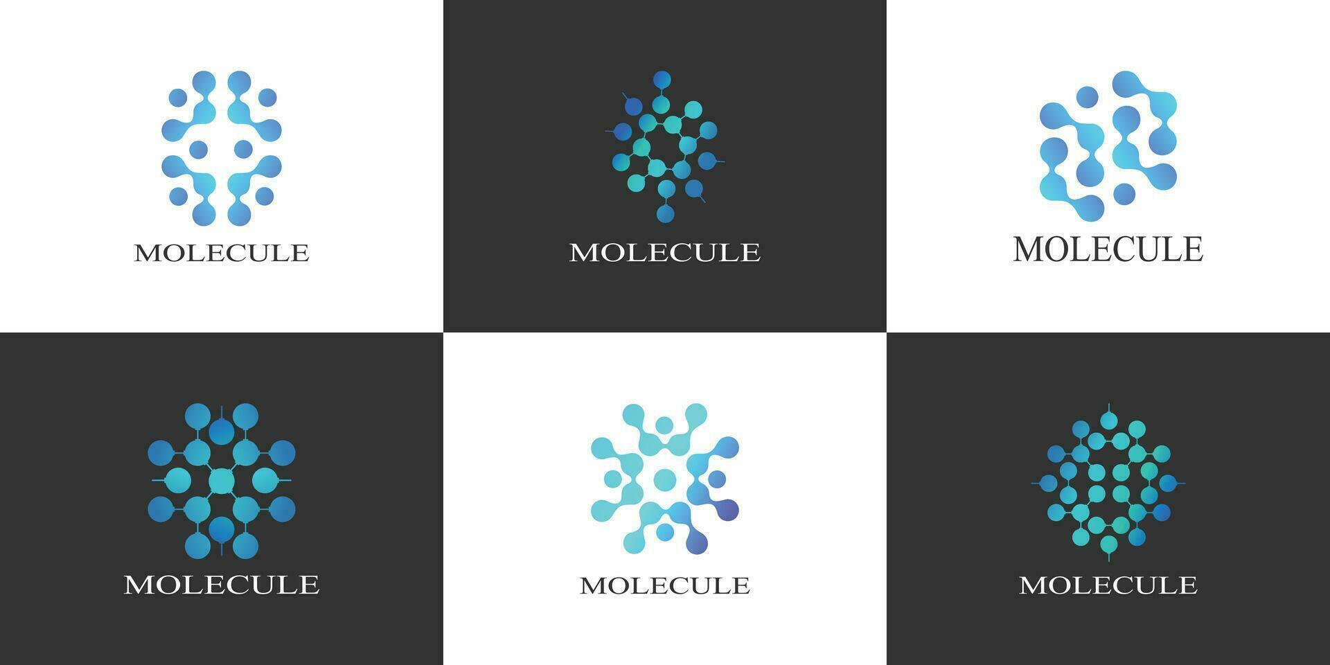 molécula logotipo Projeto coleção com criativo conceito Prêmio vetor