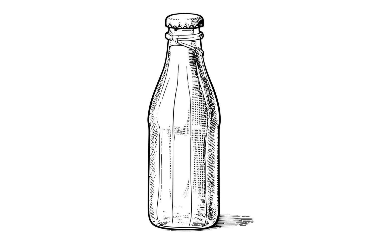 vidro garrafa do refrigerante. tinta esboço do Cola mão desenhado vintage vetor ilustração