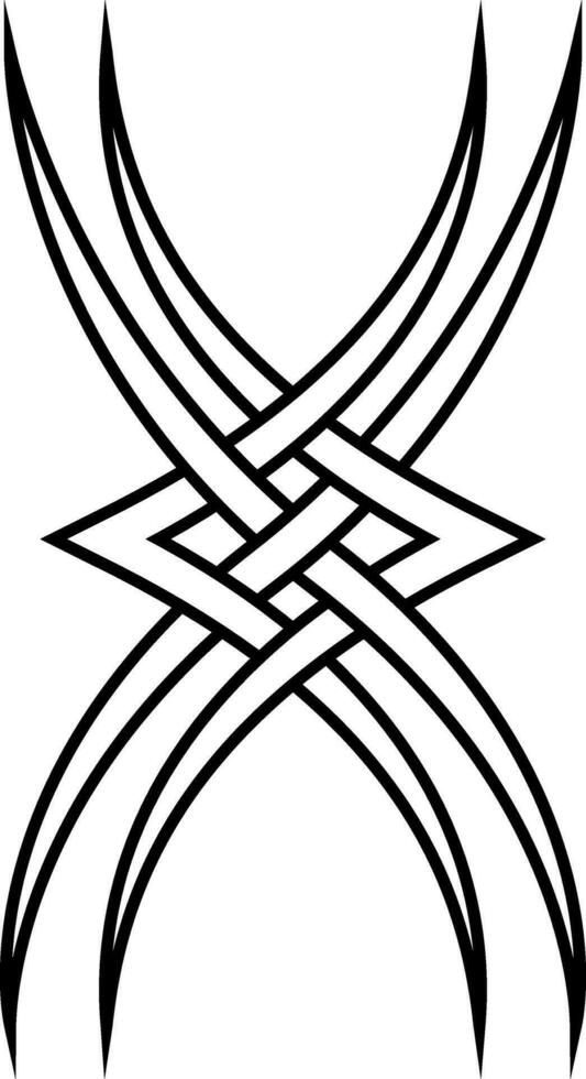 tatuagem logotipo interseção listras Dragão garras estoque ilustração vetor
