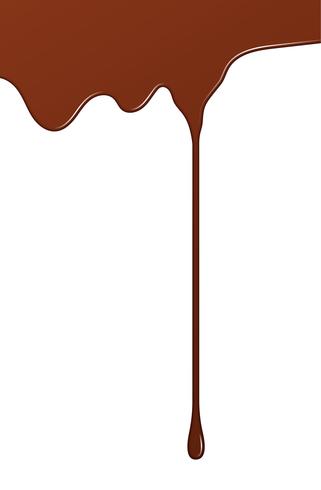 Chocolate líquido ou tinta marrom. Ilustração vetorial vetor