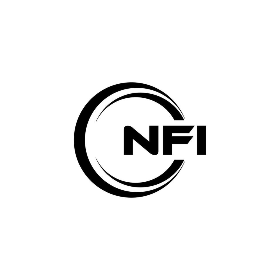 nfi logotipo projeto, inspiração para uma único identidade. moderno elegância e criativo Projeto. marca d'água seu sucesso com a impressionante isto logotipo. vetor