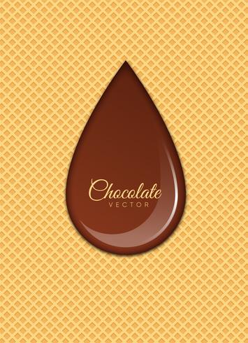 Chocolate líquido ou tinta marrom. Ilustração vetorial vetor